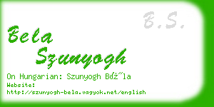 bela szunyogh business card